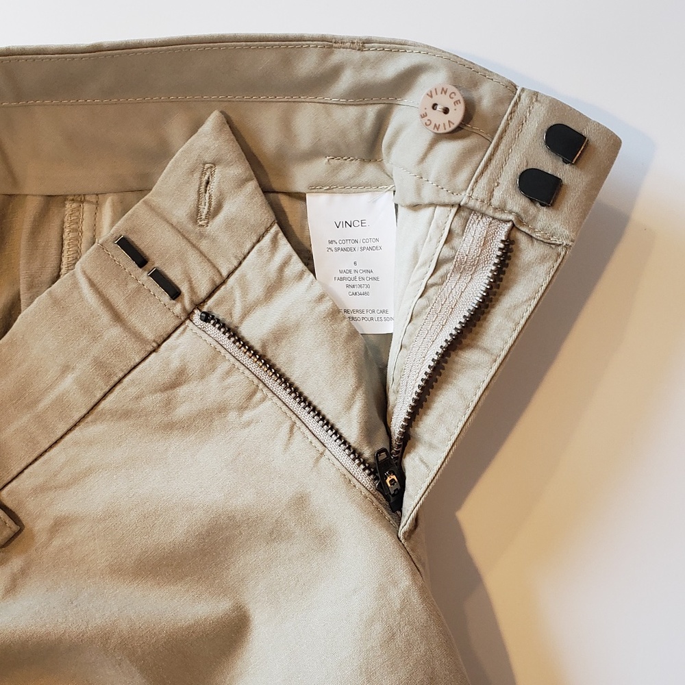VINCE Khaki Bermuda Shorts Size 6 - Picture 4 of 4
